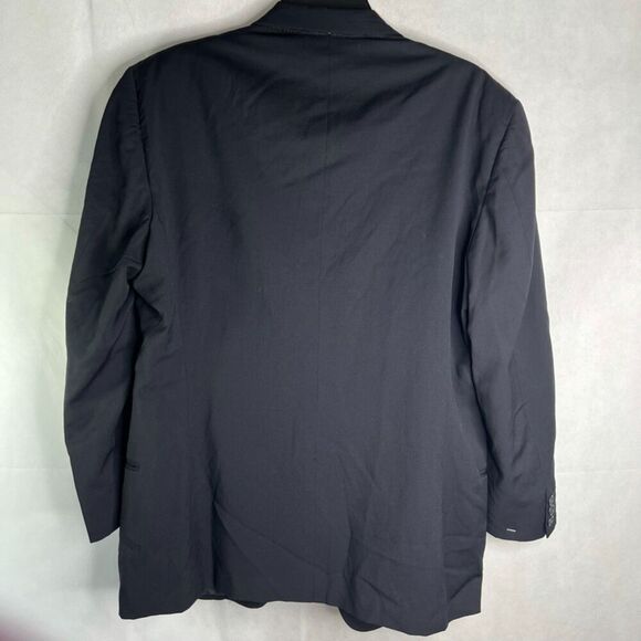 Giorgio Armani Pure Wool Black Single Breasted Suit Jacket Blazer ITALY Size 40S - Picture 2 of 12